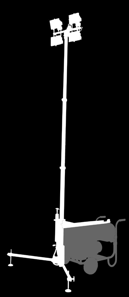 Osvětlovací příslušenství Lehké věže pro mobilní elektrocentrály Světelné věže pro mobilní elektrocentrály jsou konstruovány přímo pro připojení k našim přenosným elektrocentrálám*.