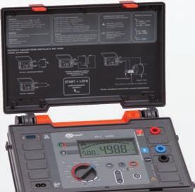 rozsahu 250 5000 V každých 50 V, nebo přednastavené 250, 500, 1000, 2500, 5000 V, - stálé zobrazení měřeného izolačního odporu nebo únikového proudu, - samočinné vybití kapacity měřeného objektu po