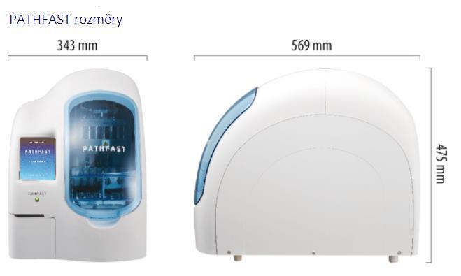 Reakční teplota 37 C Objem vzorku 100 μl Úložiště dat Pacient: 1000, QC : 1800, CAL : 300 Přenos dat ASTM standard Váha 28 kg El.