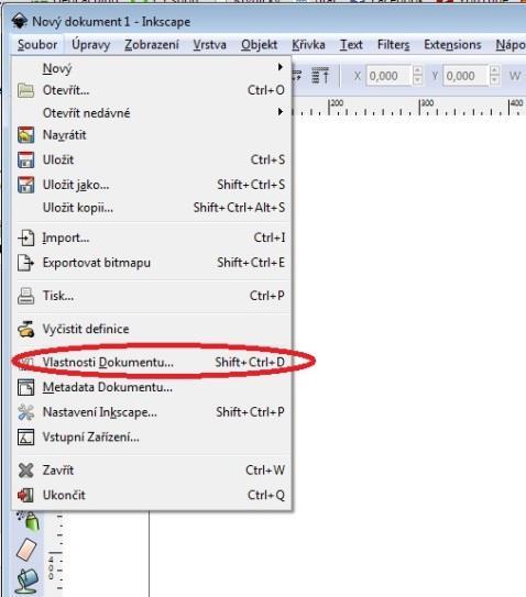 Inkscape, změňte v nastavení