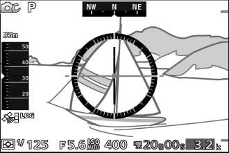 Kalibrace elektronického kompasu Pokud elektronický kompas neposkytuje přesný azimut, proveďte jeho kalibraci níže uvedeným postupem.