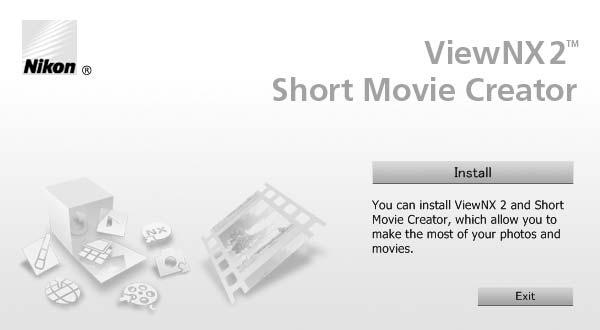 Spusťte počítač, vložte instalační disk CD-ROM ViewNX 2/Short Movie Creator a spusťte instalátor.