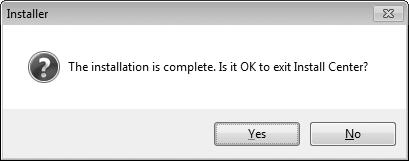 3 Ukončete instalátor. Po dokončení instalace klepněte na tlačítko Yes (Ano) (Windows) nebo OK (Mac OS).