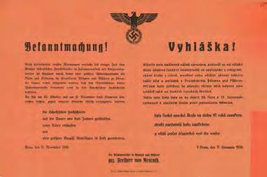 Sabotážní činy jakéhokoliv druhu proti zájmům Großdeutsches Reichu, německé správy na území Protektoratua německé branné moci budou co nejpřísněji stíhány a potrestány. 2.