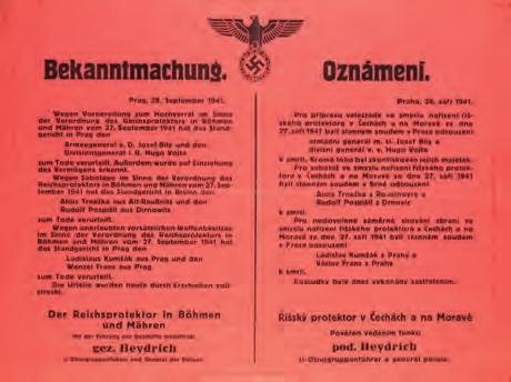 Najdi na výstavě oznámení se jmény popravených osob. Byli na seznamu i vojáci? Zapiš jejich jména.