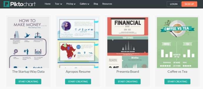 https://magic.piktochart.com/infographic, https://piktochart.com/ https://infogr.
