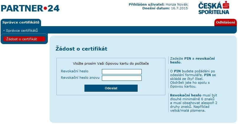 Jednorázové heslo Přihlásit Temporary password Log In 4.2.