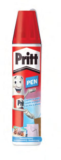 Balení: 40 g 72 PRITT Klova Fix PRITT Compact lepicí roller Tekuté transparentní lepidlo vhodné