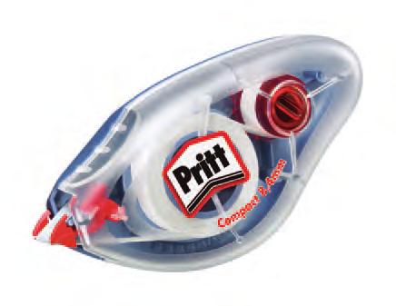 roller PRITT Compact korekční roller Jednorázový korekční roller pro suché korekce vyrobený z 89% obnovitelných materiálů.