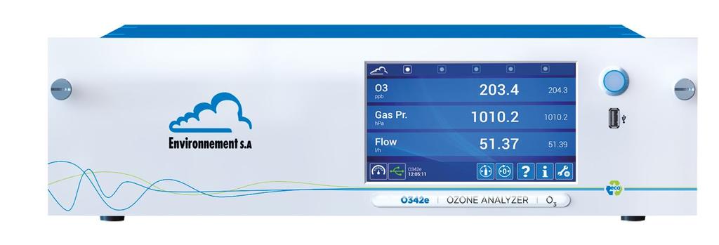 0,2 ppb až 20 ppm Jednotky: μg/m3, ppb, mg/m3, ppm Dolní detekční limit: 0,2 ppb Možnost ovládání přes vzdálený přístup Komunikace: RS232, Ethernet Displej: grafický dotykový LCD displej se