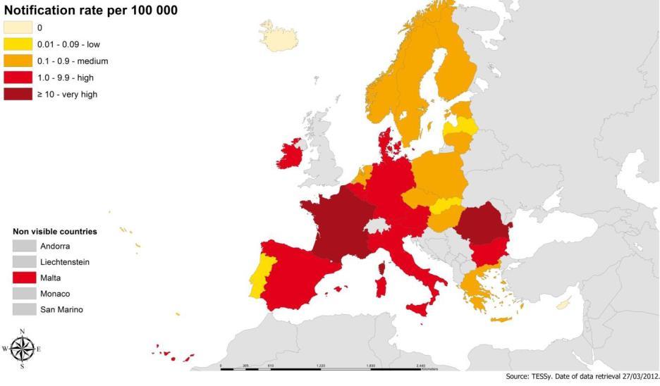 2003-13: 30, 17, 0, 7, 2, 2,5,0, 17, 22, 14 Hlášené