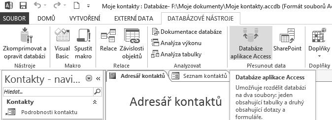 Prostředí Accessu 2013 Obrázek 1.
