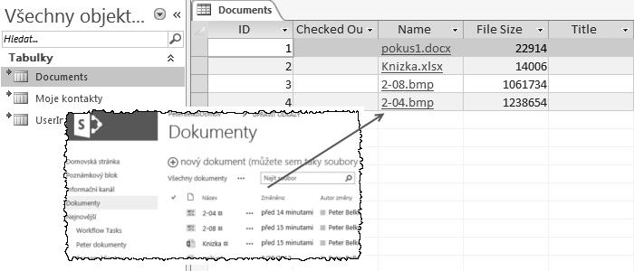 Kapitola 2 Tabulky 4. Poklepáním ho otevřete. Pokud jste měli v knihovně nějaké dokumenty, bude v tabulce jejich seznam s hypertextovým propojením na rychlé otevření.