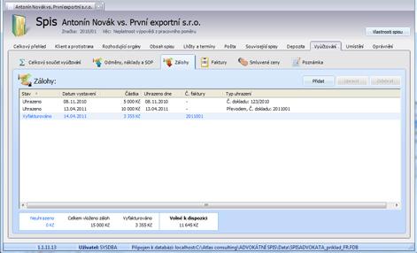 3.9.4 Faktury Evidence vystavených faktur. V horní polovině je zobrazen seznam vystavených faktur. Rozbalením řádku lze zobrazit jednotlivé položky na faktuře.