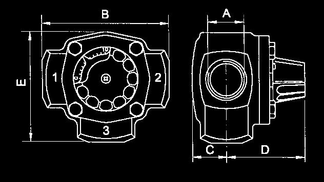 SMĚŠOVACÍ VENTILY TERMOMIX D a C Diagram průtoku Směšovací charakteristiky % Ohřáté vody