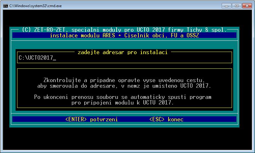 2.2 INSTALACE Z DOS INSTALÁTORU Modul se instaluje z diskety, resp.