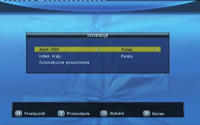 CZ 5. Uživatelské rozhraní 5.1 Instalace 5.2 Napájení antény Povolení nebo zakázání 5V napájení pro aktivní anténu. Poznámka: Prosím, nenastavujte ON pokud používáte aktivní anténu. 5.3 Nastavení země Vyberte zemi, ve které budete provozovat tento set-top box.