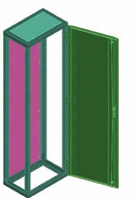 Rozváděčové skříně XVTL Rozváděčové skříně XVTL, stupeň krytí IP40 Skříň XVTL-BF: Sestava skříně obsahuje: rám, dveře, zadní kryt, vrchní kryt, (spodní krycí plechy a boční kryty je nutné objednat