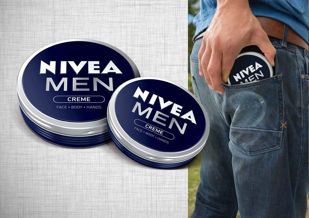 PÉČE PRO CELÉ TĚLO UNIVERZÁLNÍ PÉČE NOVINKA NIVEA MEN CREME Univerzální krém pro muže vhodný na tvář, tělo i ruce kdykoliv to pokožka potřebuje.