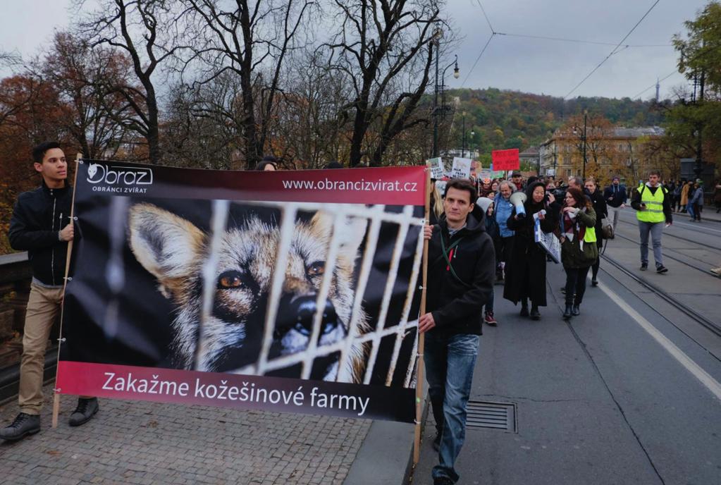 6 Velký pražský průvod proti kožešinám se konal 6.