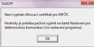 U nových uživatelů programu, nebo uživatelů, kteří od roku 2012 nově využívají funkce elektronické podání na Daňový portál, při využití funkce Elektronický podpis a odeslání písemnosti na podatelnu