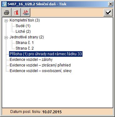 komponenty: PROGRAMY\M_5407_16.dlll Nutno instalovat doplněk 02 k aktualizaci 228. AKTUÁLNÍ BALÍČKY ŠABLON Od 30.6.2015 (zahrnuto do doplňku 01 k aktualizaci 228) Výpis z evidence pro daňové účely podle 92a zákona o DPH <5592_2_U2B.