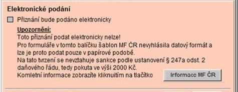 Dále je možno do opisu na tiskárnu (PDF) v záhlaví na straně 1 generovat informace o elektronickém podání.