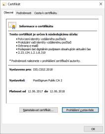 1. Při instalaci šifrovacího certifikátu nezapomeňte zvolit Místí počítač a úložiště Ostatní uživatelé, různé verze Windows (7, 8, X) mohou před-nabídnout jiné úložiště, průvodce u OS-X vypadá takto: