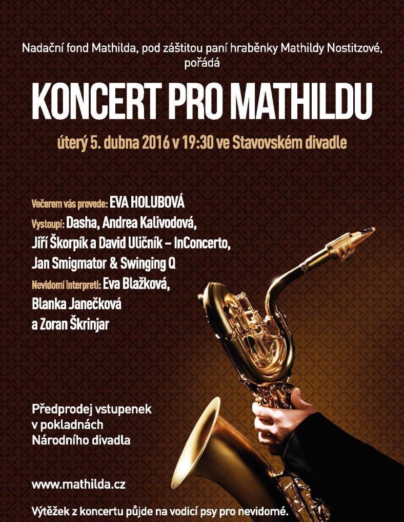 BENEFIČNÍ KONCERT První významnou akcí Nadačního fondu