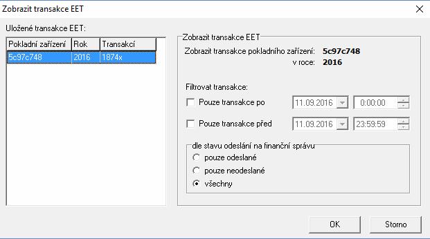 SYSTEM-COMMERCE s.r.o strana -10 Transakce EET: Postupovat dle pokynů programu, kdy bude vybrán disk (SD karta), na které jsou uloženy transakce EET.