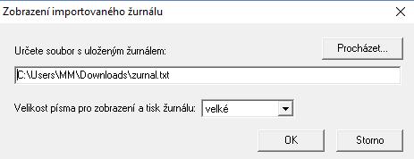 SYSTEM-COMMERCE s.r.o strana -11 Elektronický žurnál: Postupovat dle pokynů programu, kdy bude vybrán disk (SD karta), na které je uložen žurnál.