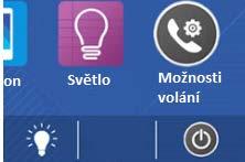 2.7 Světlo - ovládání Tato funkce je v systému podporována, pouze pokud je v systému zapojen modul VT-RELE Zapnutíí se provede v hlavním menu, nebo při hovoru ikonou Světlo Pozn: Čas automatického