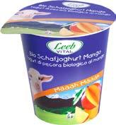 9 % 12124 6 x 150 g AT 9007833008525 Ovčí jogurt mangový LEEB Složení: ovčí mléko*, mango* 12,6 %, cukr*, stabilizátor pektin, koncentrovaná citrónová