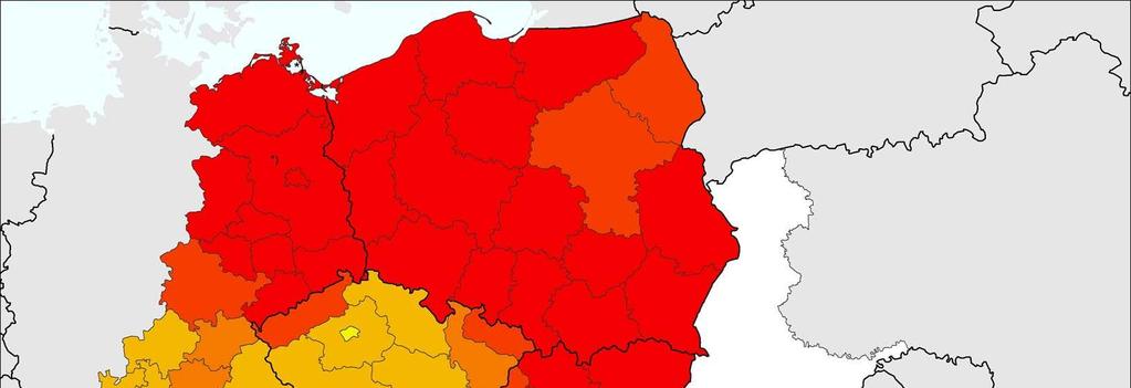 PROGRAM PRO STŘEDNÍ EVROPU pracovní verze 3.0 Mapa 5: Míra nezaměstnanosti 2004 Zdroj: Eurostat Pokud jde o příležitosti na pracovním trhu a vzdělání, je situace rozdílná pro muže a pro ženy.