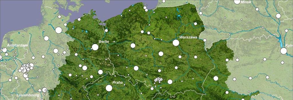 PROGRAM PRO STŘEDNÍ EVROPU pracovní verze 3.0 2. Střední Evropa dnes Do Programu spadá území o rozloze přes 1.050.000 km 2 se zhruba 148 miliony obyvatel.