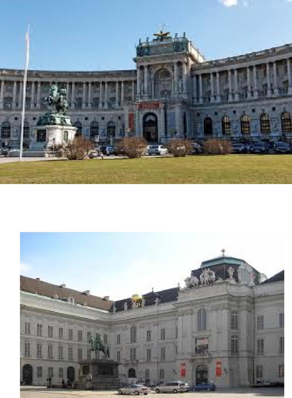 16. Národní knihovna - Nationalbibliotkek - patří k Hofburgu - vlastní přes 10 milionů knih a objektů - sbírku tvoří i staré a vzácné knihy, mapy, globy, rukopisy, fotografie, - své sídlo má