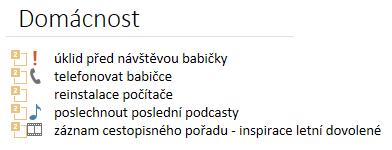 Využijeme odrážkový seznam ve dvou úrovních, mezi kterými se přepínáme klávesou Tab a Shift Tab. Nyní doplníme značky. Klikneme do řádku www.ecdl.