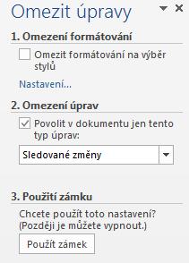 7 Word 125 Zámek Úpravy dokumentu Komentáře Zobrazení revizí Enc-07-10 Odemčení dokumentu Sloučení revizí Aby recenzent nemohl sledování změn vypnout, dokument před předáním recenzentům zamkneme.