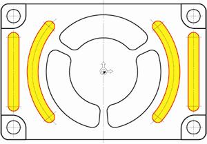 Příklad 5: Příruba 10.7 Podélná drážka a kruhová drážka 10.7 Podélná drážka a kruhová drážka Postup Nakonec naprogramujte drážky.