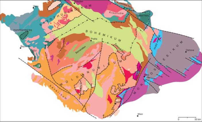 2. Geologické poměry Česká republika se rozprostírá na dvou geologických jednotkách. Je to Český masiv, který zahrnuje převážnou část České republiky a Západní Karpaty.