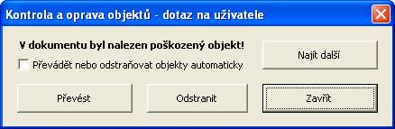 MiniAware - uživatelská příručka 112 proces kontroly je zahájen buď manuálně (tlačítkem v rámci formuláře Vlastnosti MiniAware dokumentu ) nebo automaticky (při výskytu problému s uložením daného