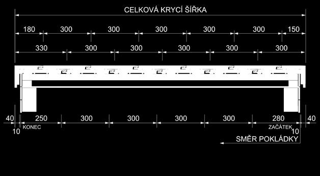 další varianty střech dle Pravidel pro navrhování a provádění šikmých střech CKPT. na sklonech od 0 do 75 v ploše se připevní každá taška vrutem nebo vhodnou stranovou příchytkou.