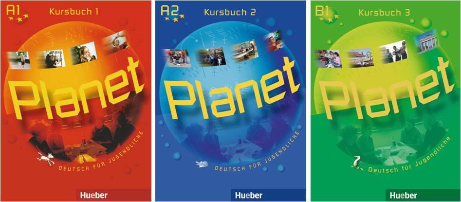 V triedach príma až sekunda Planet Deutsch 1 a tercia až kvarta Planet Deutsch 2.
