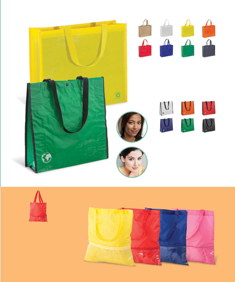 110 BAGS AND TRAVEL / SHOPPING BAGS 205-00 -01-02 -03-07 FLUBBER AP731816 400 350 130 mm [ S1 (3C, 240 120 mm) Ekologická polaminovaná nákupní taška z netkané textilie.