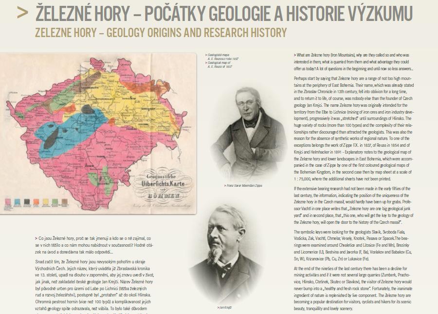 20 Obr. č. 8. Počátky geologie a historie výzkumu v Železných horách. Zdroj: Archiv NGŽH.