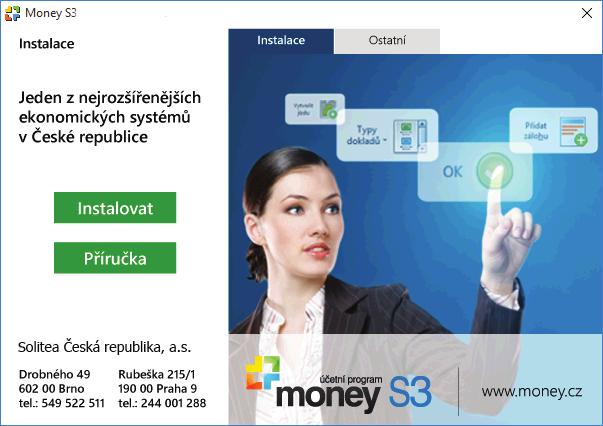 Instalujeme Money S3 kapitola Klientská instalace.