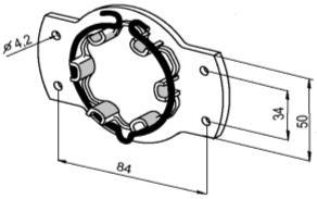 Mechanické příslušenství - rolety Popis zboží Balení Objednací Univerzální držák pohonu LS 40