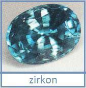 zirkon - z náz. arab. zerk = drahokam, křemičitan zirkoničitý, chem. vz.