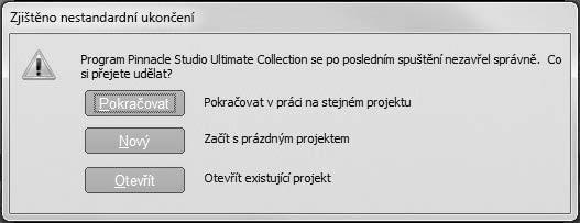 je třeba zvolit, zda chcete odstranit pomocné soubory aktuálního projektu, ostatních projektů nebo všech projektů.