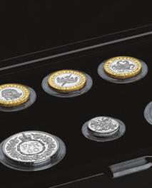 PAMÁTNÉ MINCE VELKÉ BRITÁNIE Sada 8 stříbrných mincí emitovaných